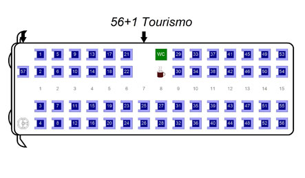Sitzplan Reisebus 340