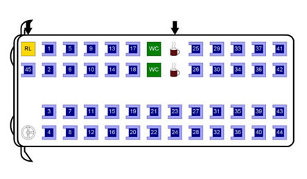 Sitzplan Reisebus 860