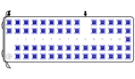 Sitzplan Reisebus 262